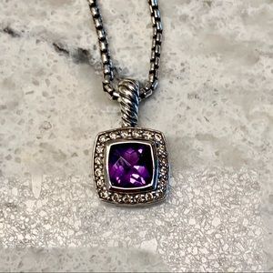 David Yurman Albion Amethyst Necklace w/ Diamonds